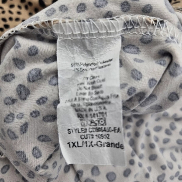 143 Story By Line Up Dress Size 1X Animal Print Pockets Long Sleeve Tan Black - Picture 7 of 7